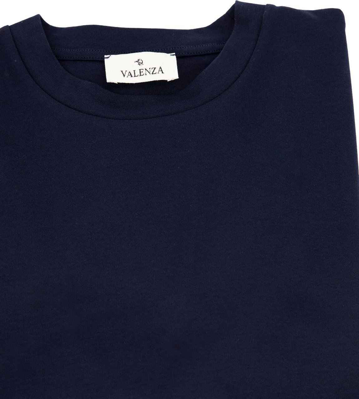 Valenza Heren Interlock Supima T-Shirt Blauw Blauw