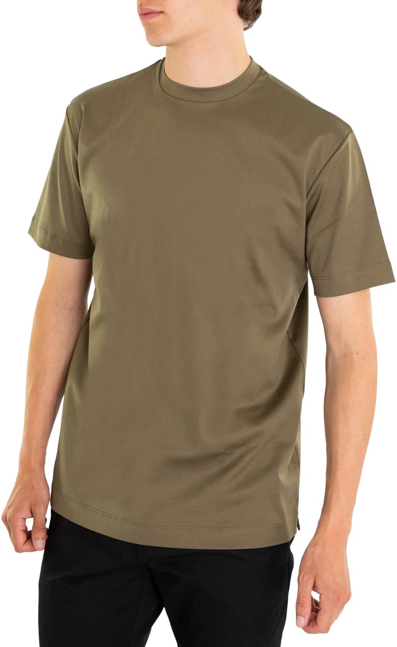 Valenza Heren Interlock Supima T-Shirt Beige Groen