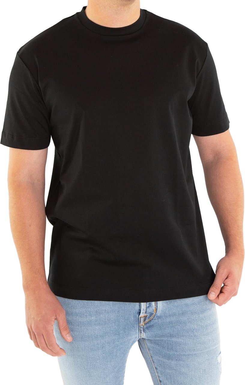 Valenza Heren Interlock Supima T-Shirt Zwart Zwart