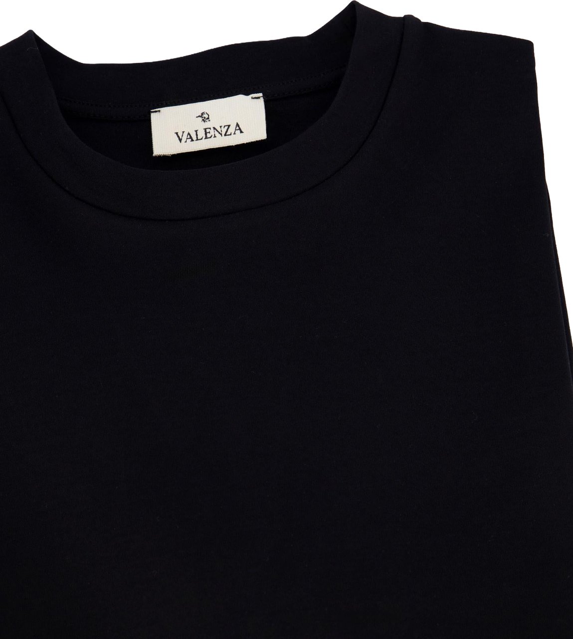 Valenza Heren Interlock Supima T-Shirt Zwart Zwart