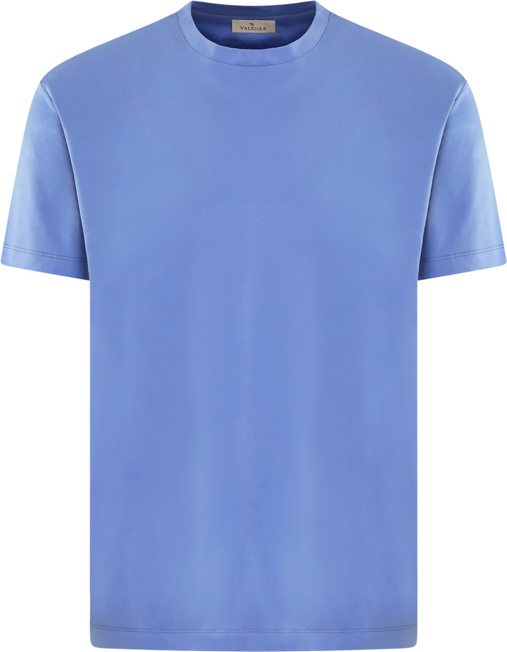 Valenza Heren Interlock Supima T-Shirt Blauw Blauw
