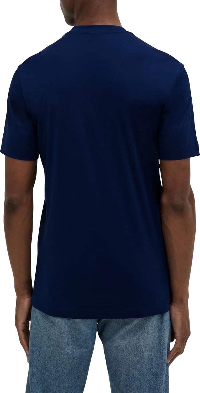Valenza Heren Interlock Supima T-Shirt Blauw Blauw