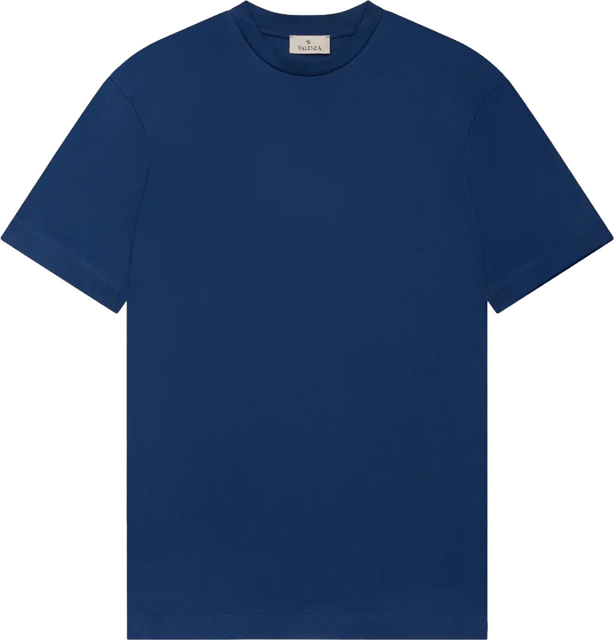 Valenza Heren Interlock Supima T-Shirt Blauw Blauw
