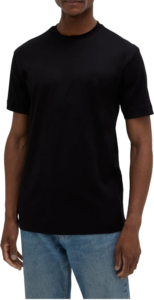Valenza Valenza Interlock Supima T-shirts Zwart 1001 Zwart