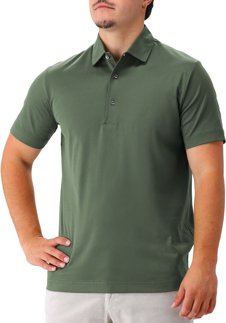 Valenza Valenza Polo Groen Supima Schiller Collar Groen
