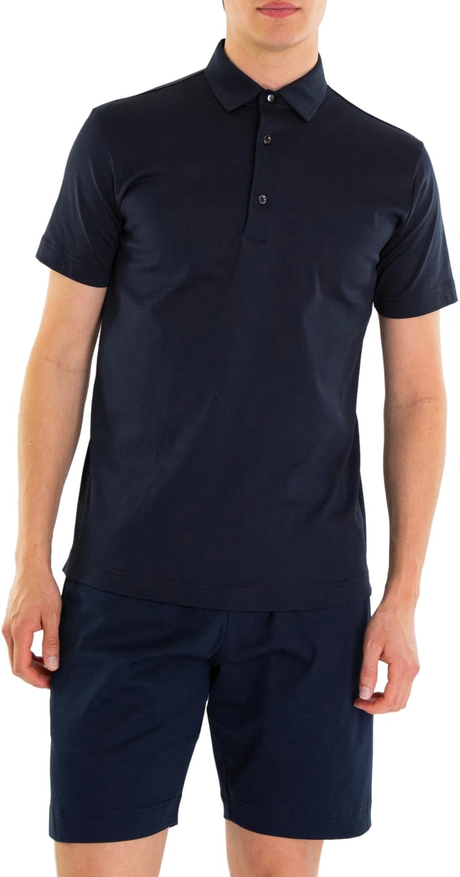 Valenza Heren Supima Polo Schiller Blauw Blauw