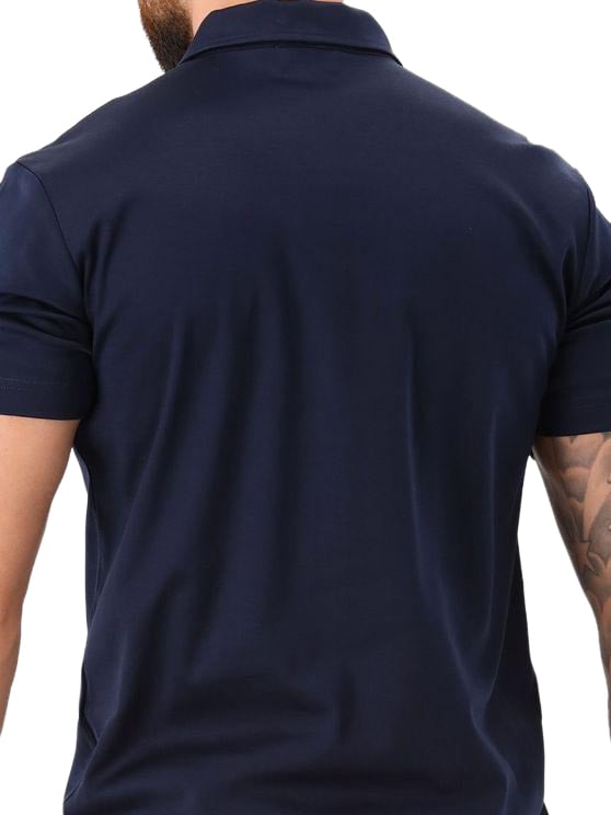 Valenza Valenza Polo Supima Polo Schiller Navy Blue Blauw