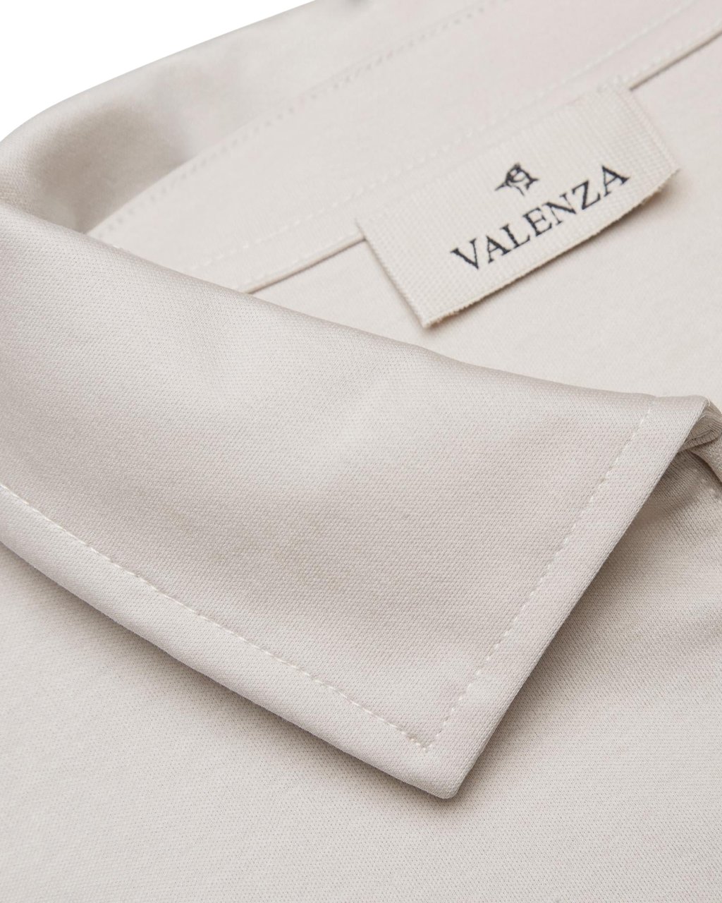 Valenza Heren Supima Polo Zip Collar L/S Grijs