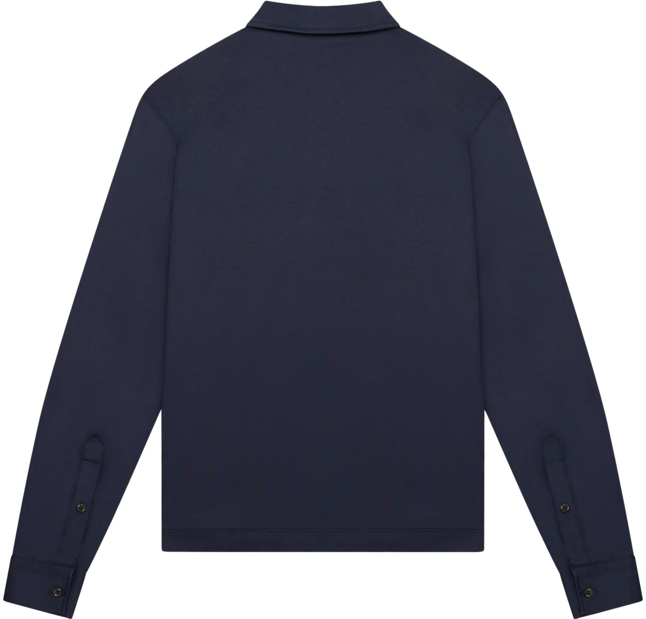 Valenza Heren Supima Polo Zip Collar L/S Blauw