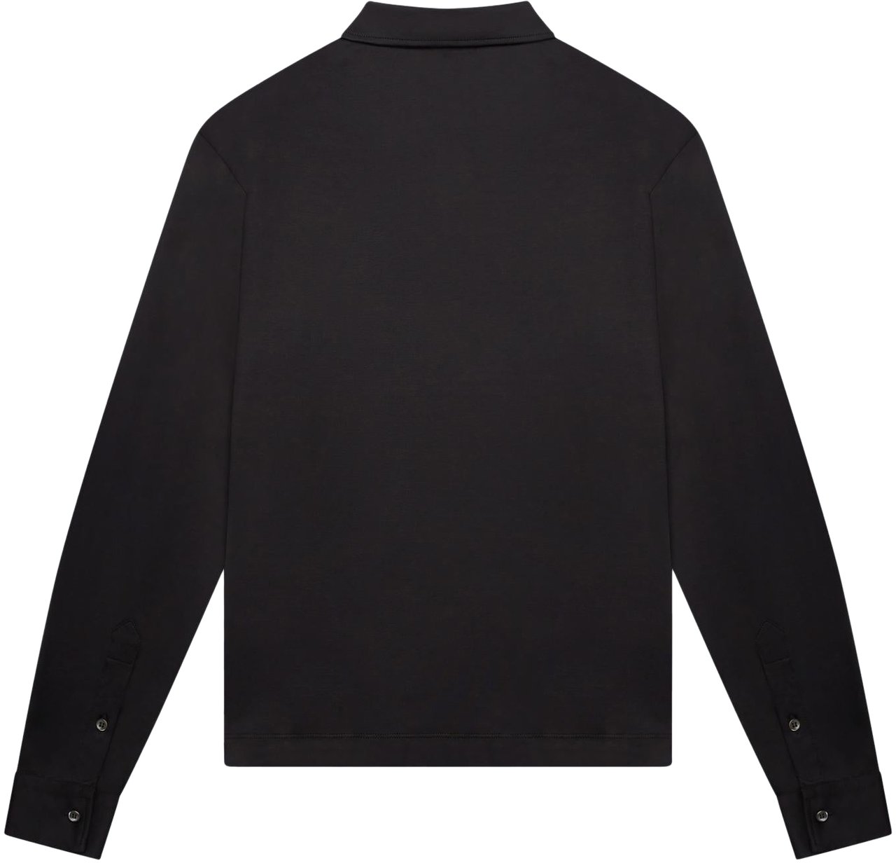 Valenza Heren Supima Polo Zip Collar L/S Zwart