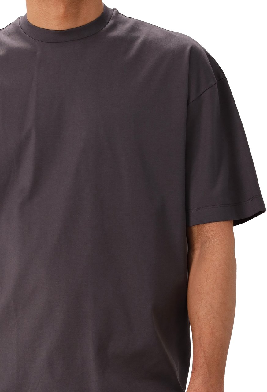 Valenza Valenza T-shirt Asphalt Interlock Supima Oversized Grijs