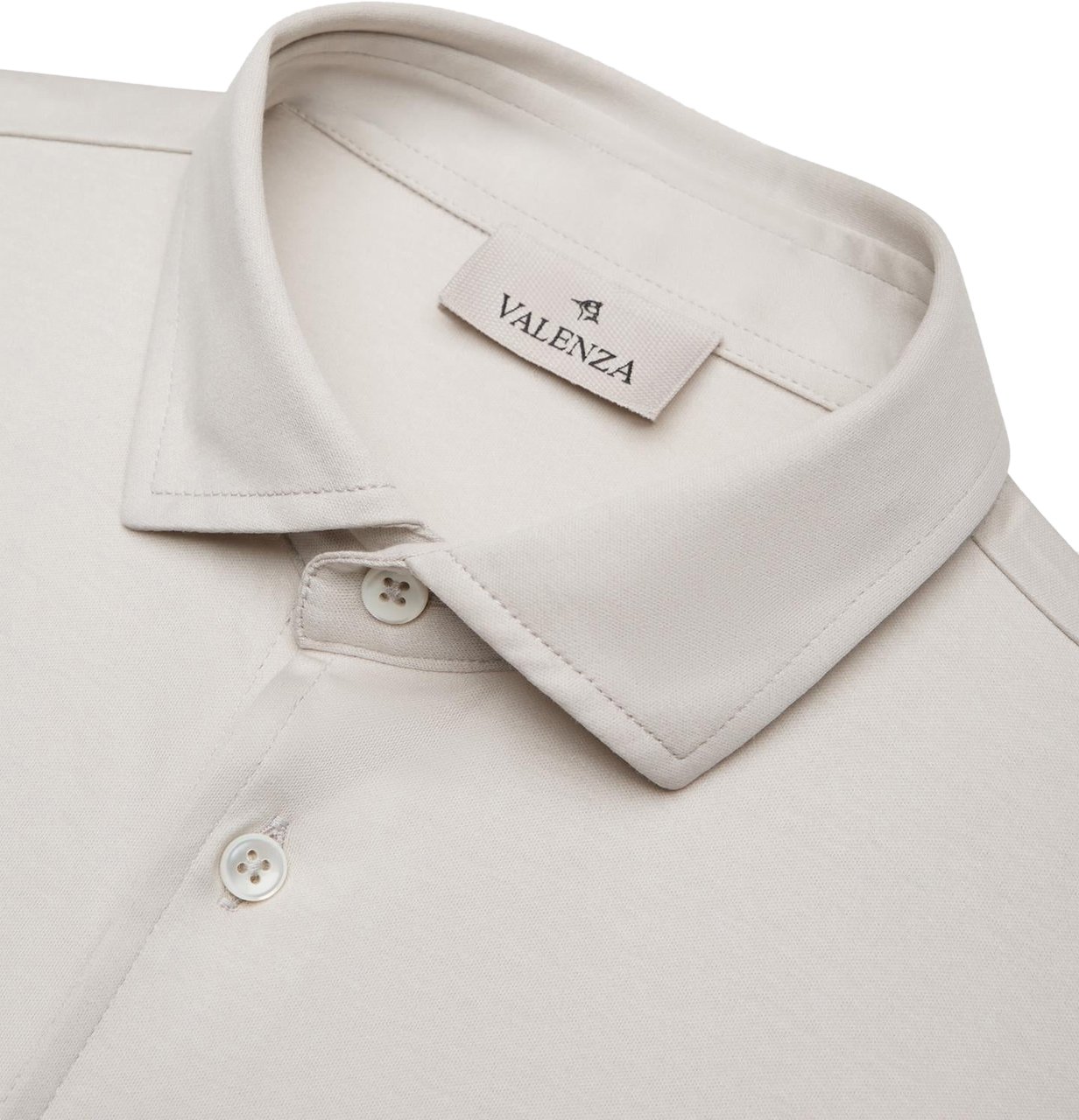 Valenza Heren Interlock Supima Shirt L/S Wit