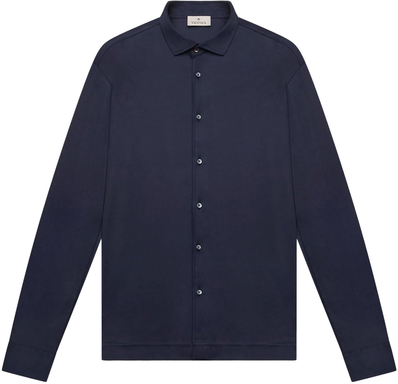 Valenza Heren Interlock Supima Shirt L/S Blauw