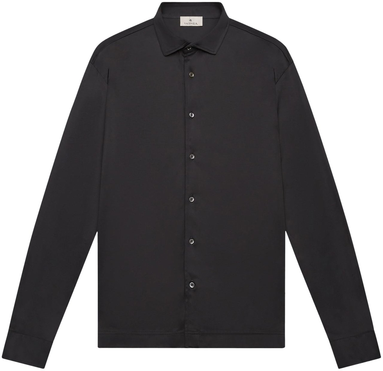 Valenza Heren Interlock Supima Shirt L/S Zwart