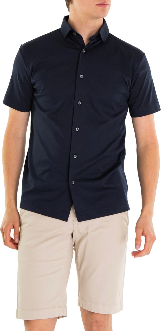 Valenza Heren Interlock Supima Shirt Blauw Blauw