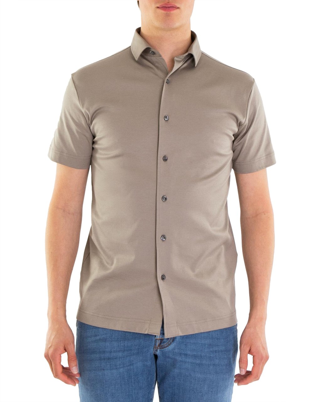 Valenza Heren Interlock Supima Shirt Grijs Grijs