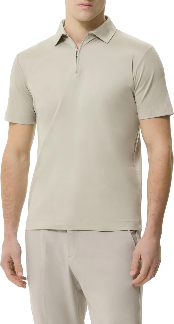 Valenza Heren Supima Polo Zip Collar Groen