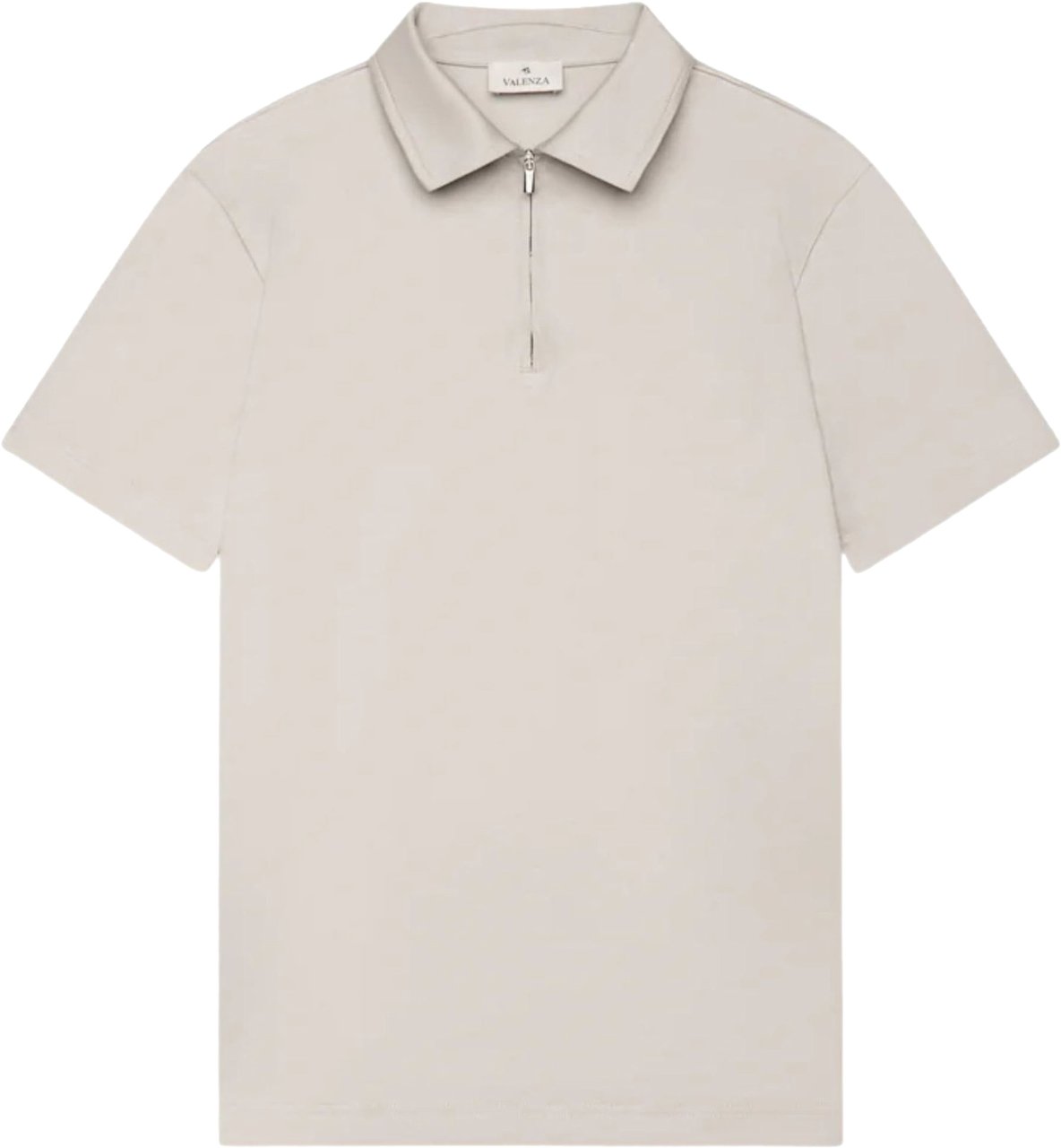 Valenza Valenza Supima Polo Zip Polos Creme 1049 Grijs