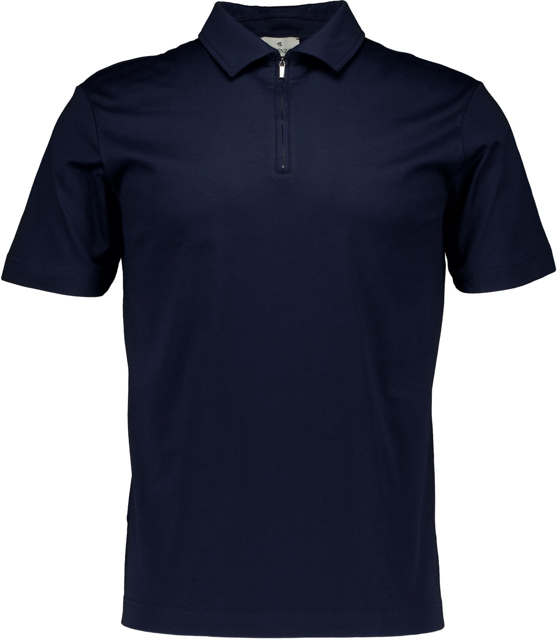 Valenza Supima Polo Zip Polos Donkerblauw 1049 Blauw