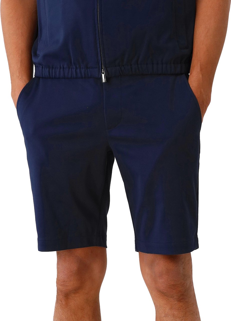 Valenza Valenza Korte Broek Blauw Supima Bermuda Shorts Navy 42 Blauw