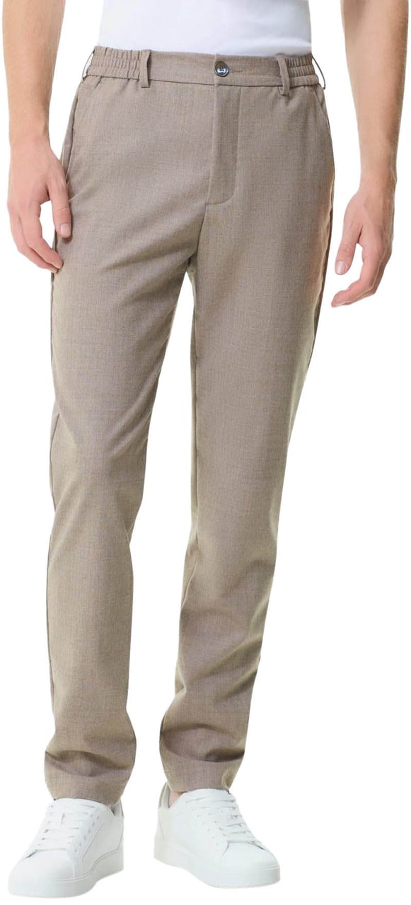 Valenza Heren Flannel Stretch Tapered Beige Beige