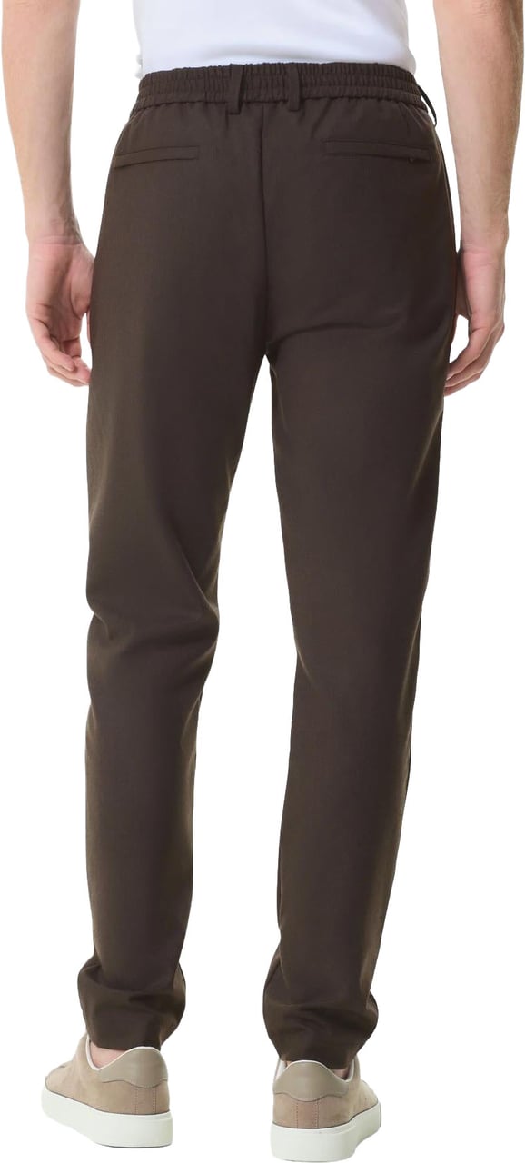 Valenza Heren Flannel Stretch Tapered Bruin Bruin