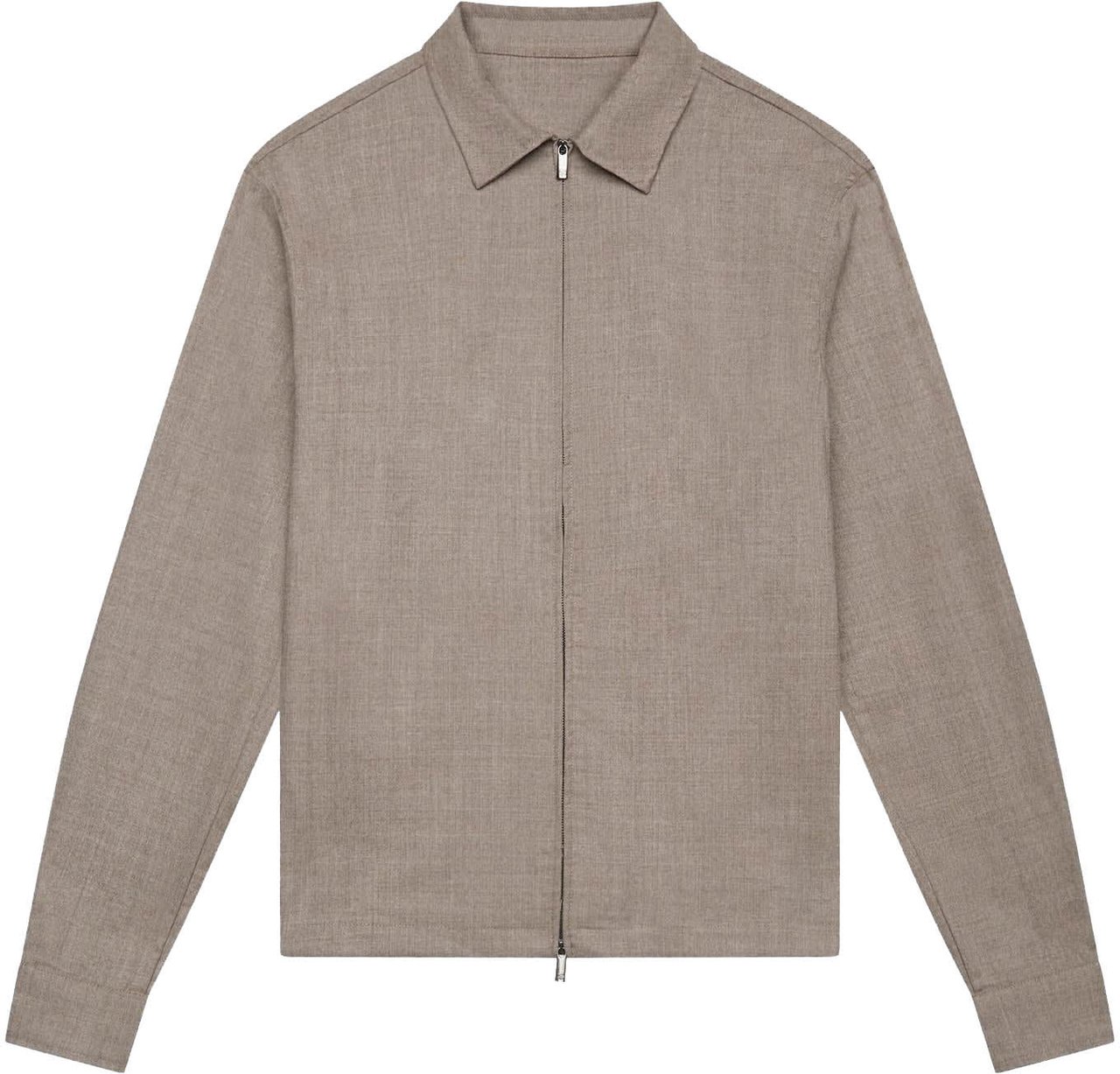 Valenza Heren Flannel Stretch Overshirt Beige