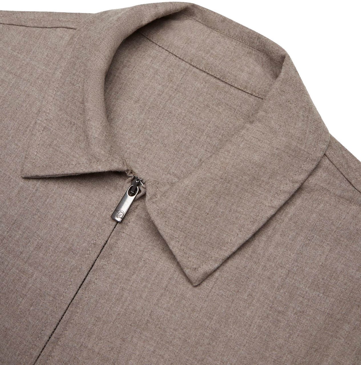 Valenza Heren Flannel Stretch Overshirt Beige