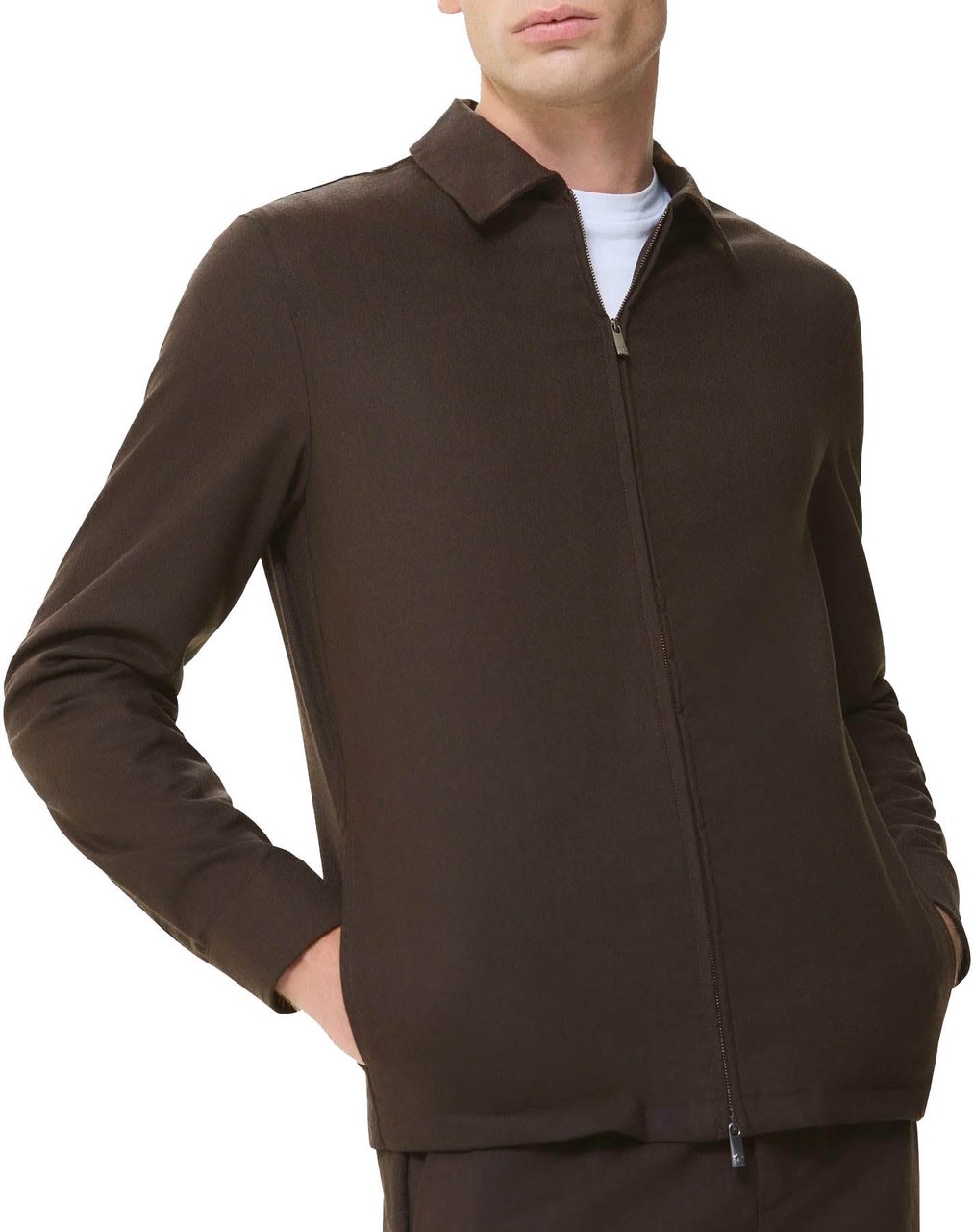 Valenza Heren Flannel Stretch Overshirt Bruin