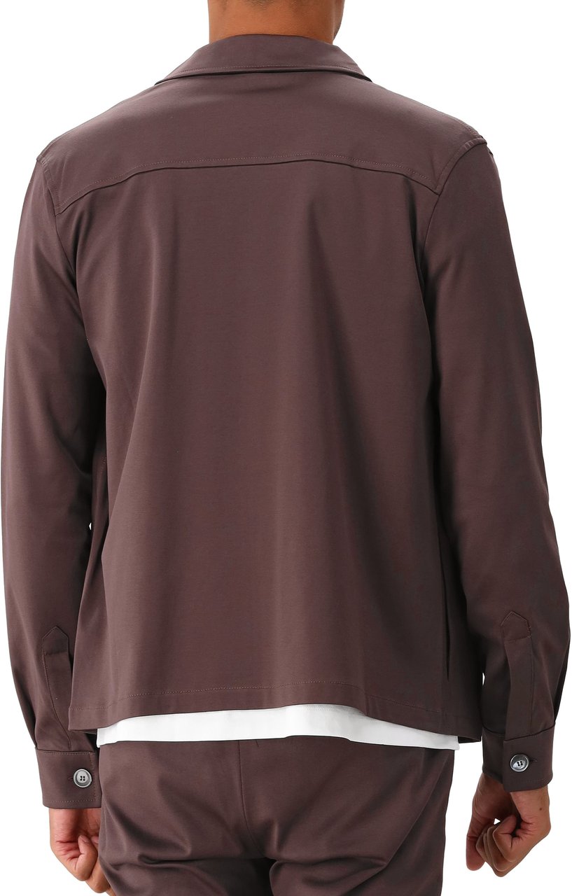 Valenza Valenza Overshirt Ebony Brown Heavy Supima Bruin