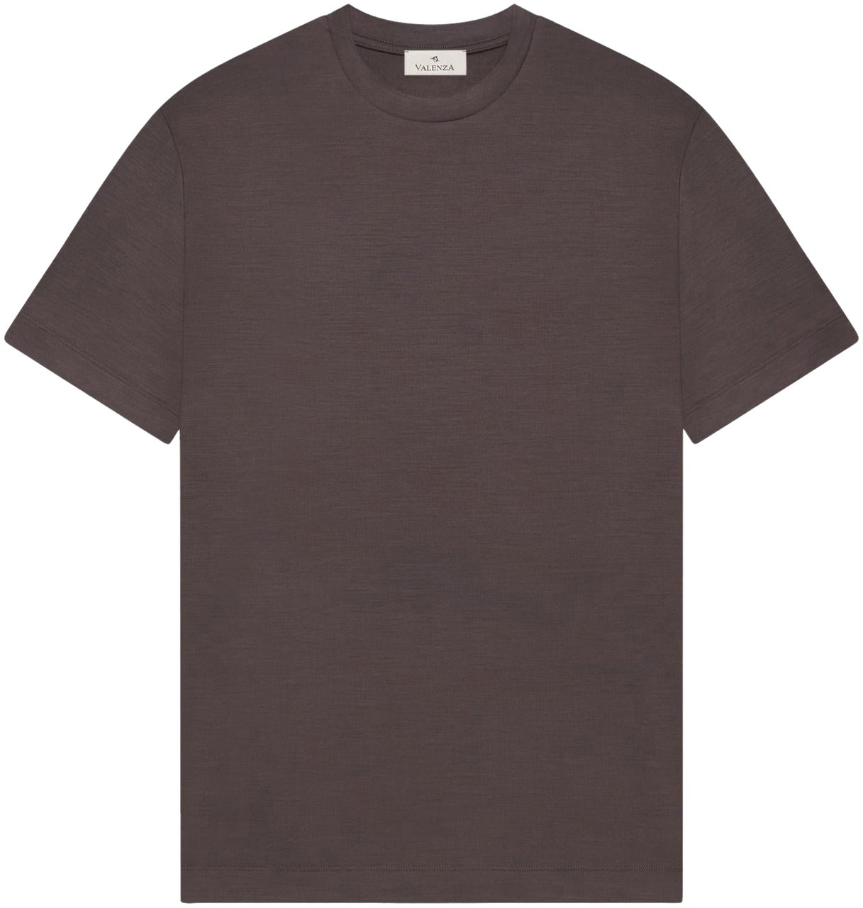 Valenza Heren Merino T-Shirt Crew Neck Bruin
