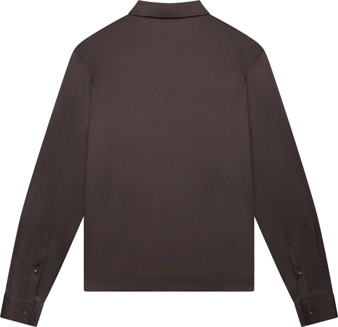 Valenza Supima Polo Zip Collar L/s Polos Donkerbruin 1172 Bruin
