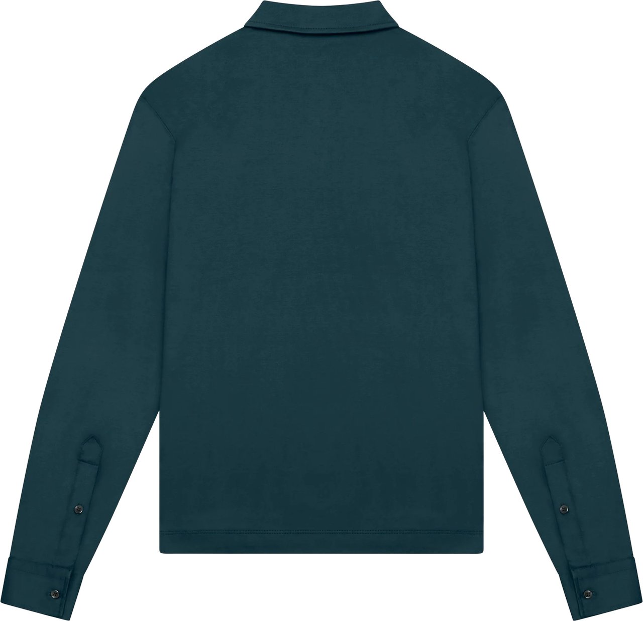 Valenza Supima Polo Zip Collar L/s Polos Donkergroen 1172 Groen