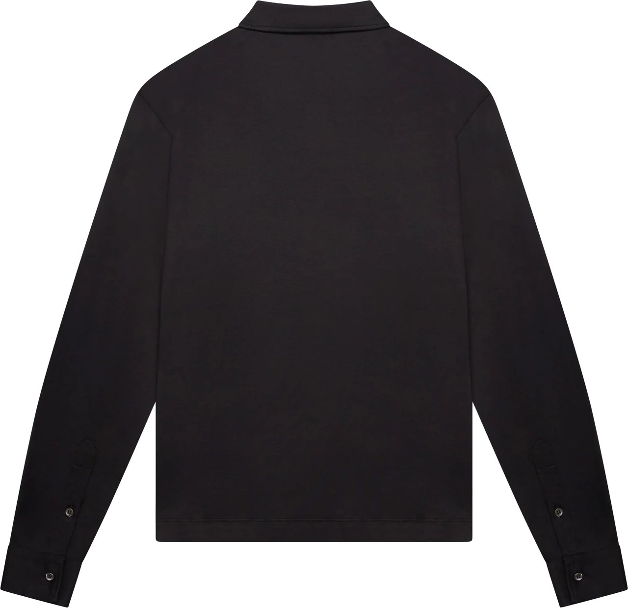 Valenza Supima Polo Zip Collar L/s Polos Zwart 1172 Zwart