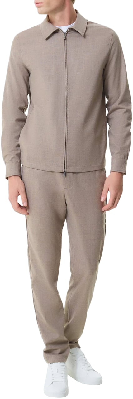 Valenza FLANNEL STRETCH OVERSHIRT LIGHT BEIGE Beige