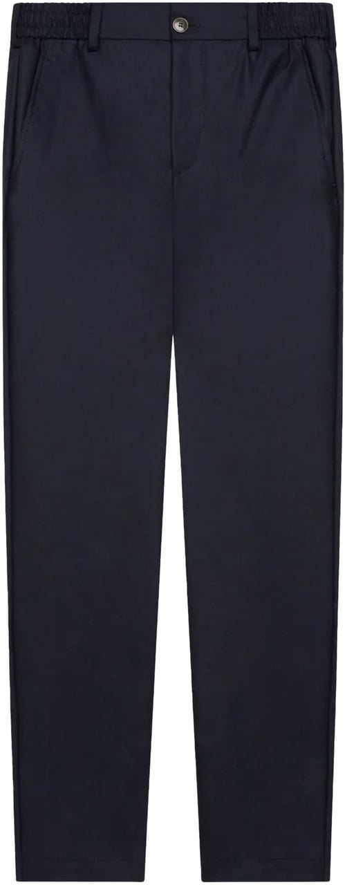 Valenza FLANNEL STRETCH TAPERED TROUSERS DARK NAVY Blauw