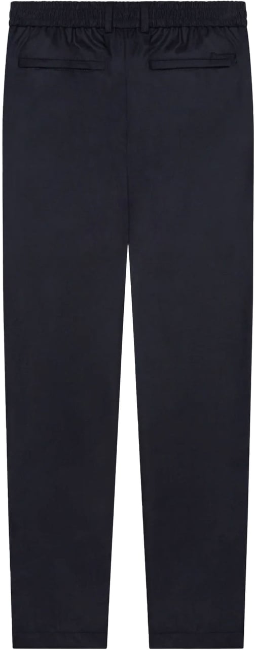 Valenza FLANNEL STRETCH TAPERED TROUSERS DARK NAVY Blauw