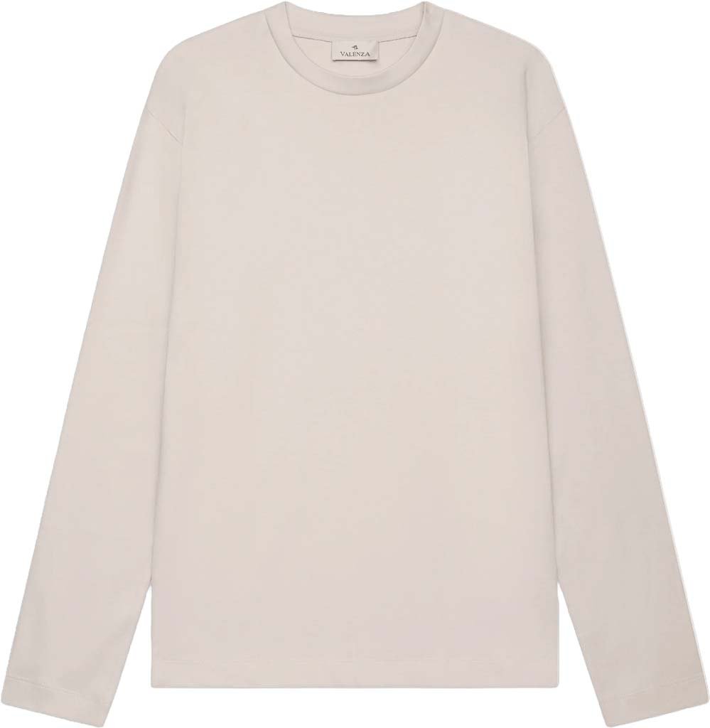 Valenza INTERLOCK SUPIMA LONG SLEEVE T-SHIRT Wit