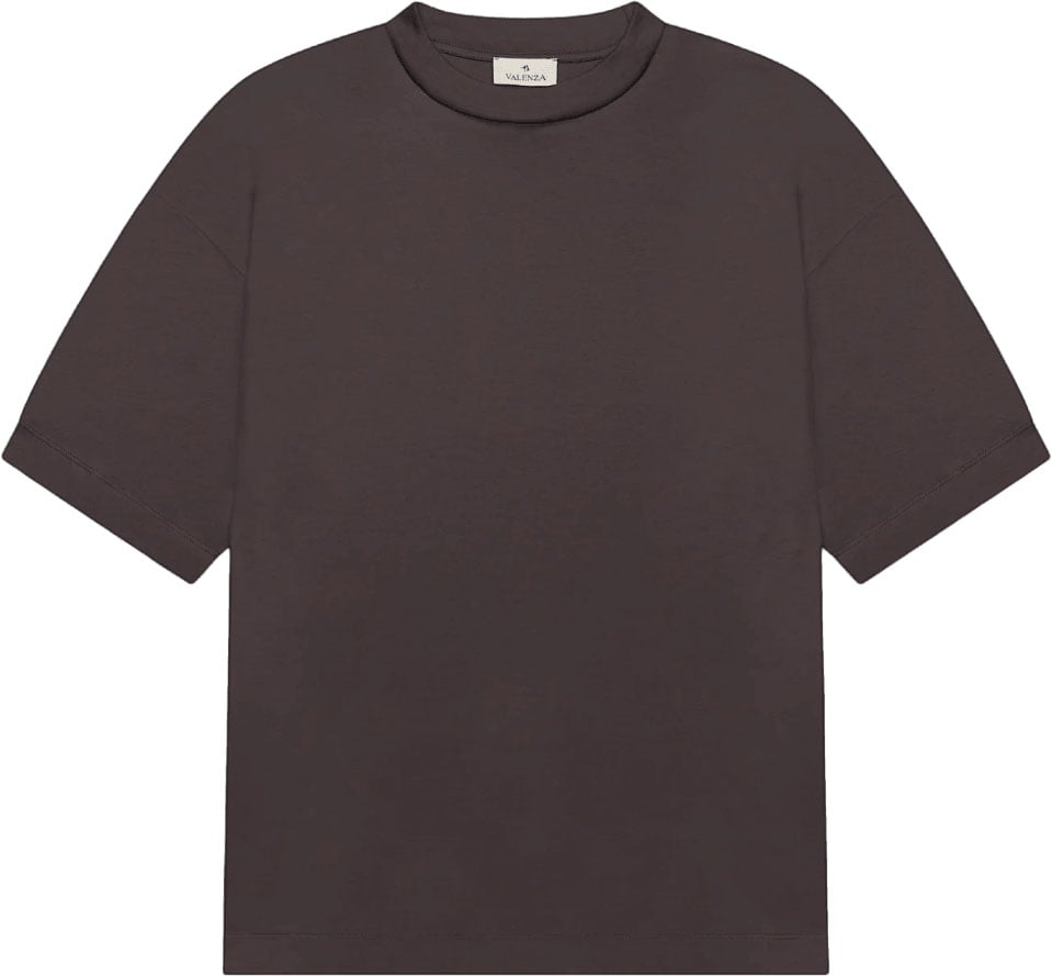 Valenza Interlock Supima Oversized T-Shirt Asphalt Bruin