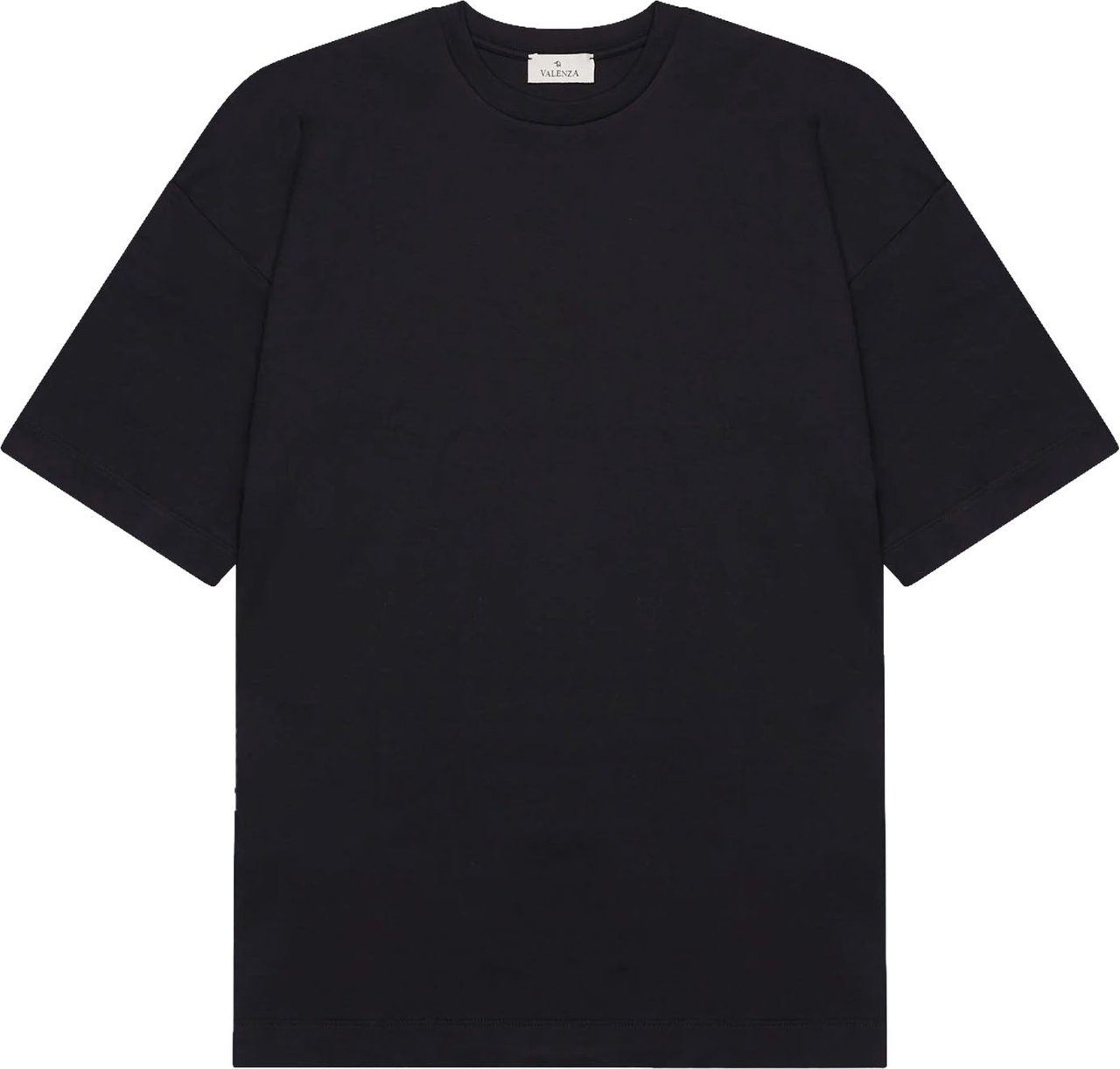 Valenza Interlock Supima Oversized T-Shirt Black Zwart