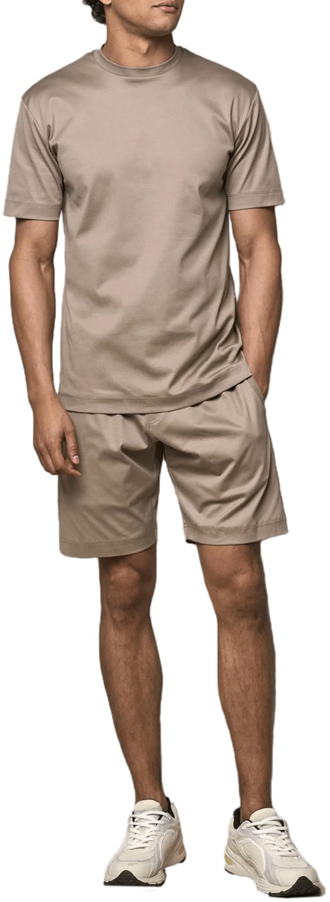 Valenza Interlock Supima Sport Shorts Loodgrijs Taupe