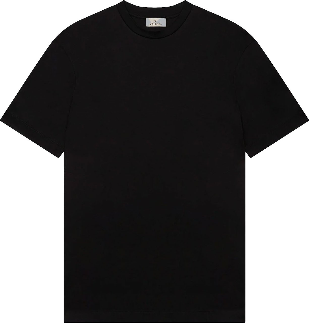 Valenza Interlock Supima T-Shirt Black Zwart