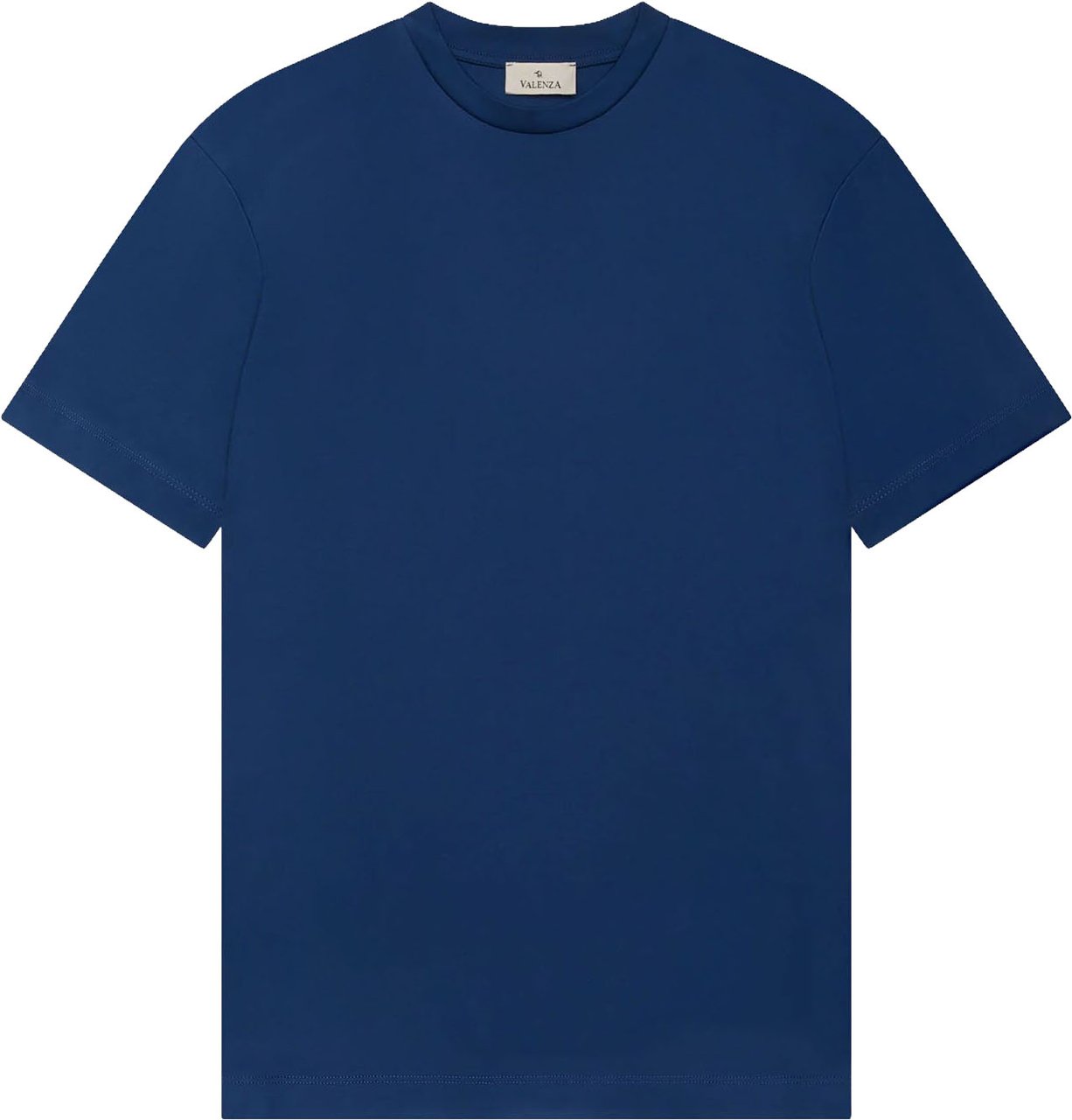 Valenza Interlock Supima T-Shirt Blue Blauw