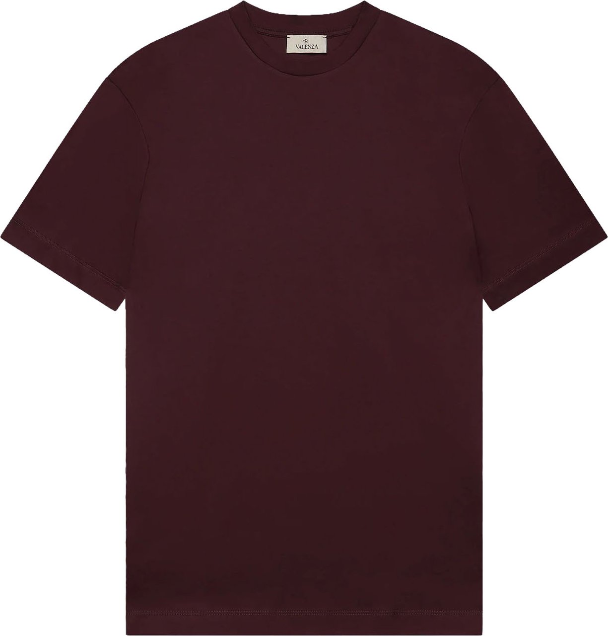 Valenza Interlock Supima T-Shirt Burgundy Rood