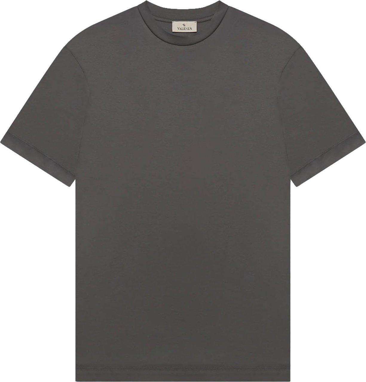 Valenza Interlock Supima T-Shirt Dark Grey Grijs