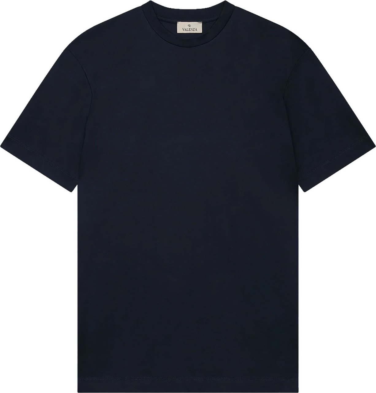 Valenza Interlock Supima T-Shirt Navy Blauw