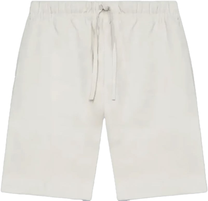 Valenza Sportshorts van linnen met stretch, lichtgrijs Wit