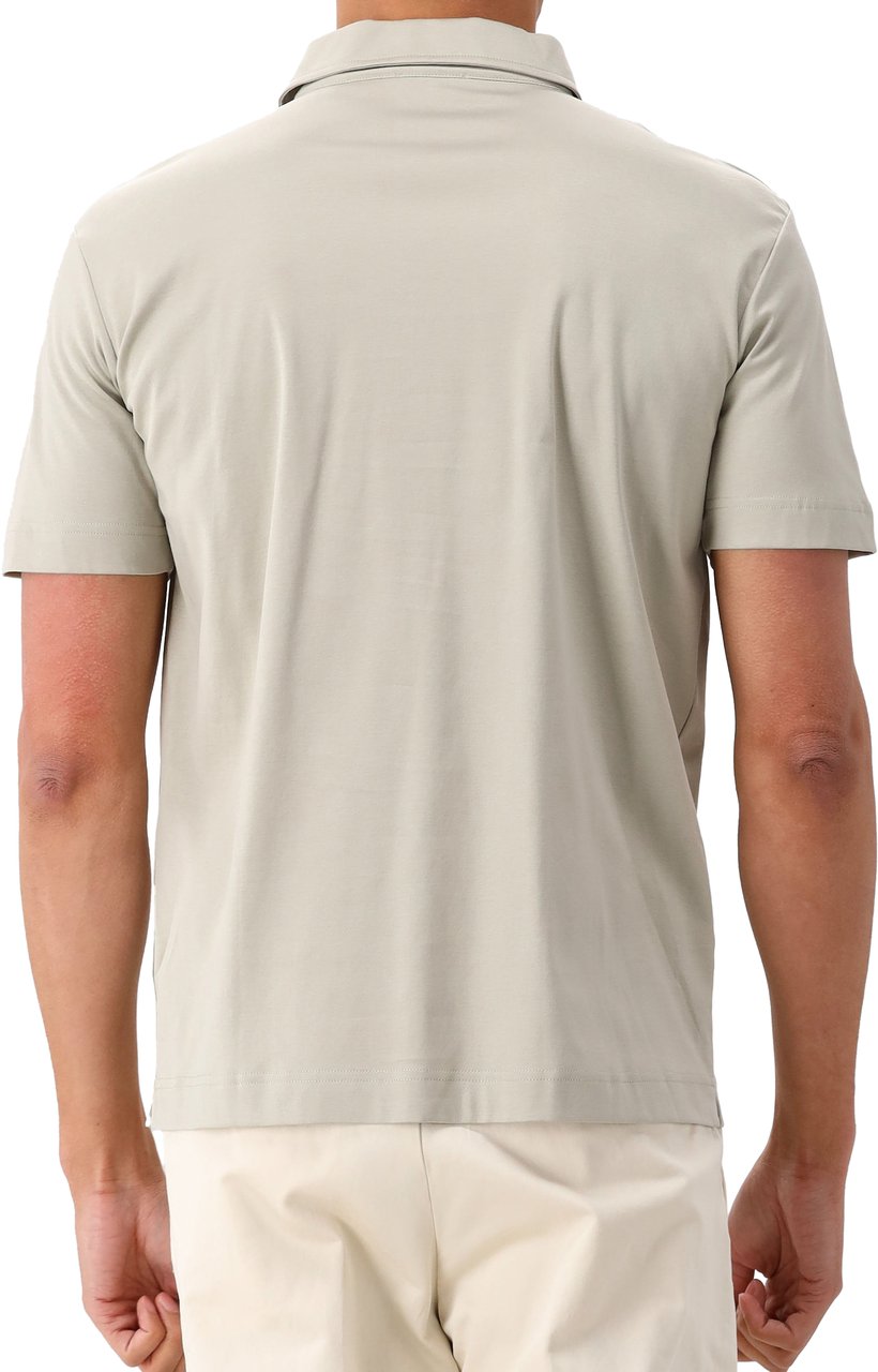 Valenza Valenza Polo Groen Supima Zip Collar Stone Groen