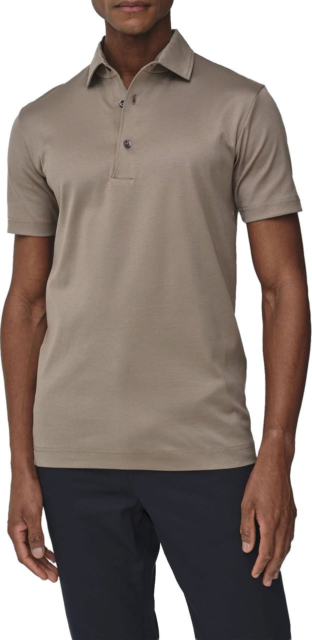 Valenza Supima Shiller Collar Polo Shirt Grijs