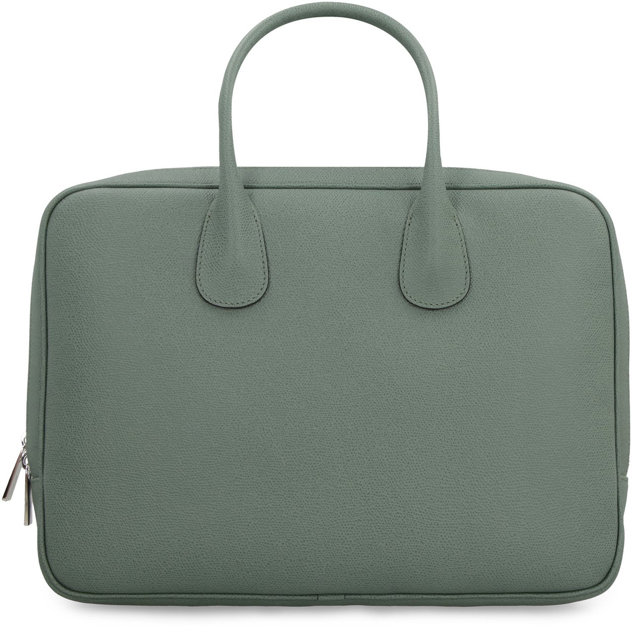 Valextra My Logo leather briefcase Groen
